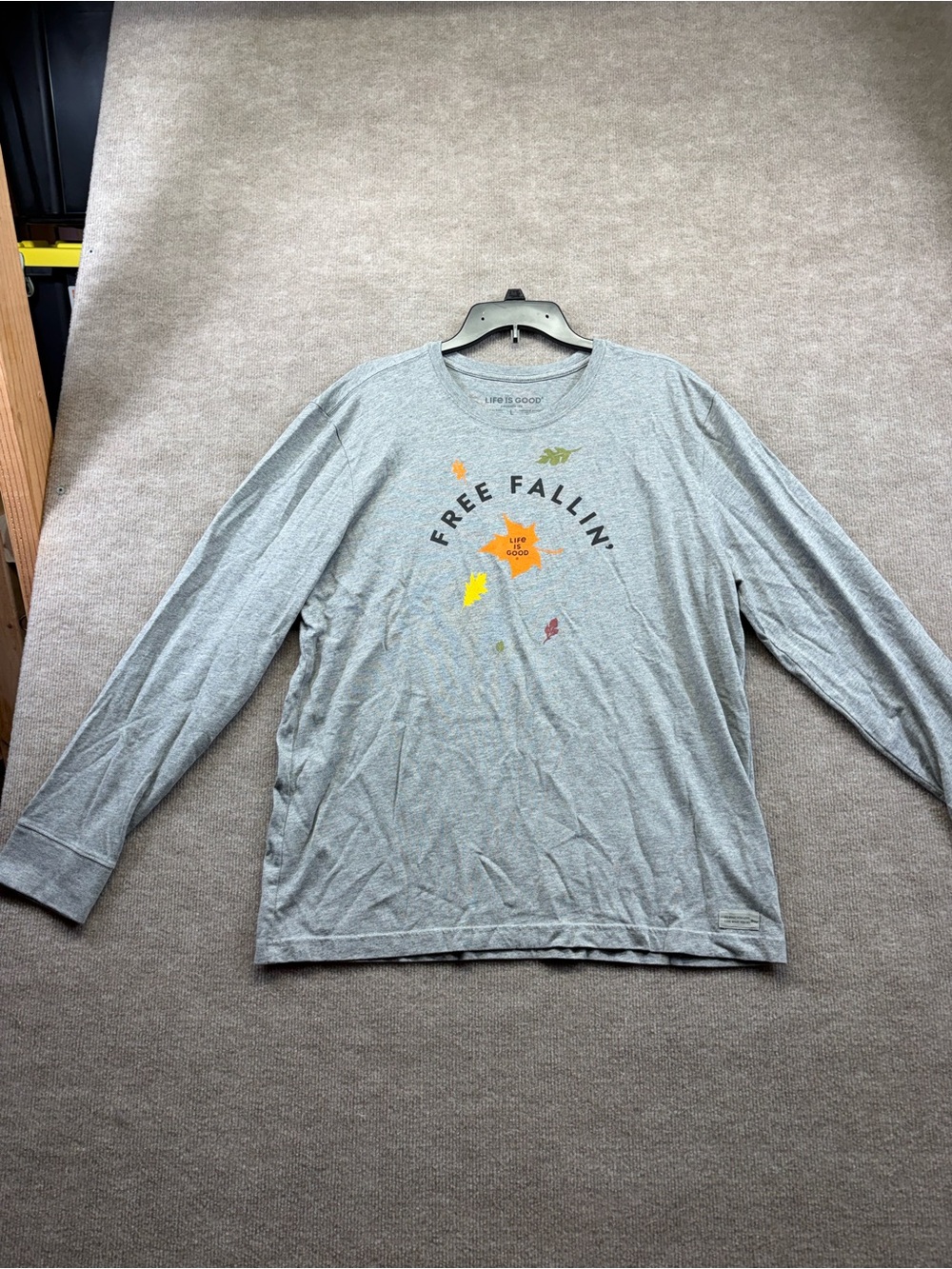 Life Is Good Long Sleeve Crusher Tee Says Free Fallon’. Size L